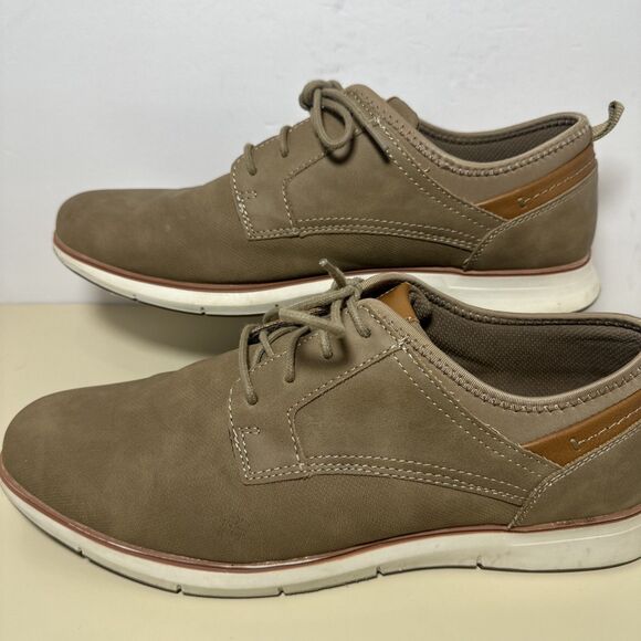 Sonoma Good For Life Ortholite Eco Size 12M Men’s Tan Roman Oxford Dress Shoes - Picture 2 of 11